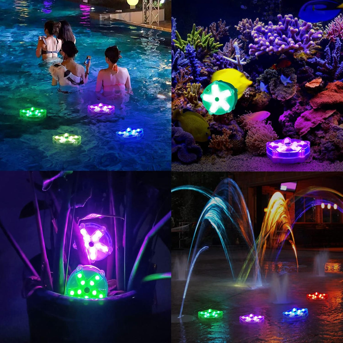 RIGAMIZ™ AquaLuxe – Lumières LED Flottantes Étanches pour Piscine