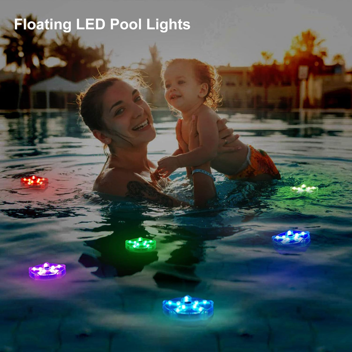 RIGAMIZ™ AquaLuxe – Lumières LED Flottantes Étanches pour Piscine