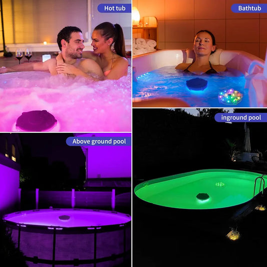 RIGAMIZ™ AquaLuxe – Lumières LED Flottantes Étanches pour Piscine