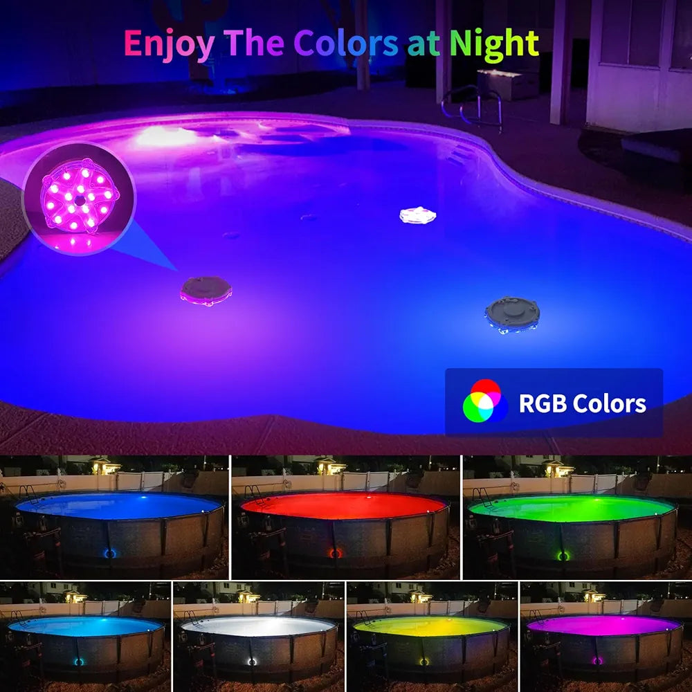 RIGAMIZ™ AquaLuxe – Lumières LED Flottantes Étanches pour Piscine