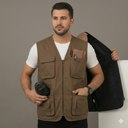 Gilet Multi-Poches – Premium & Style Moderne