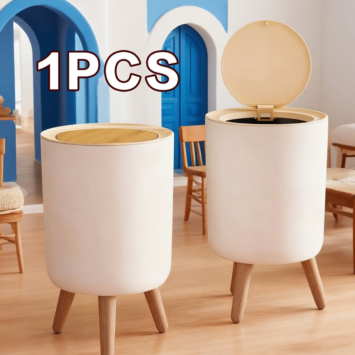Poubelle Design avec Couvercle 2L/7L/10L pour Maison & Bureau